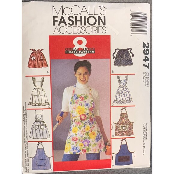 McCall's Misses Apron Sewing Pattern 2947 - uncut - Picture 9 of 9